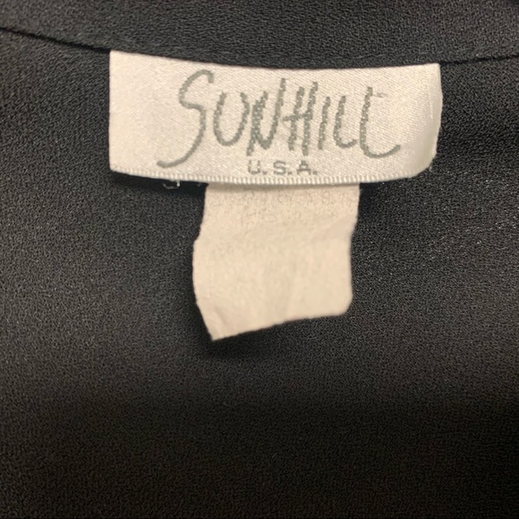 Vintage 60s/70s Sharp Collar Sleeveless Blouse - Picture 5 of 12